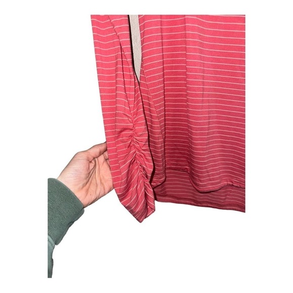 Calia by Carrie Underwood Coral White Striped Everyday Long Sleeve Tee Women's - Picture 4 of 6